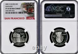 2001-S 10-coin Silver Proof Set NGC graded PF69 Ultra Cameo