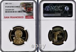 2001-S 10-coin Silver Proof Set NGC graded PF69 Ultra Cameo
