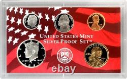 2001 S US Mint Silver Proof 10 Coin Set with COA & Original Box Nice