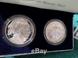 2001 Smithsonian Buffalo Silver Dollars Proof/Mint Commemorative Set Indian Head
