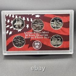 2001 United States Mint Silver Proof Set Complete OGP Box & COA 50 State
