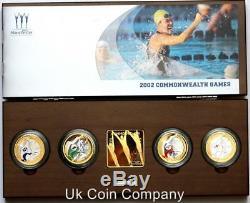 2002 Commonwealth Games Silver Proof Piedfort Four Coin Set