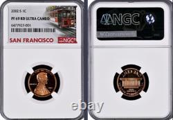 2002-S 10-coin Silver Proof Set NGC graded PF69 Ultra Cameo