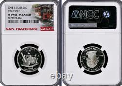 2002-S 10-coin Silver Proof Set NGC graded PF69 Ultra Cameo