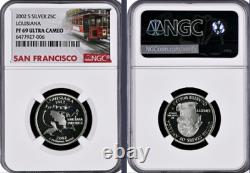 2002-S 10-coin Silver Proof Set NGC graded PF69 Ultra Cameo