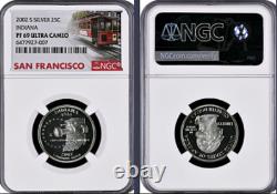 2002-S 10-coin Silver Proof Set NGC graded PF69 Ultra Cameo