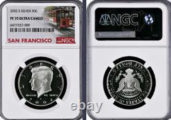 2002-S 10-coin Silver Proof Set NGC graded PF69 Ultra Cameo