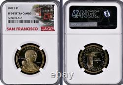 2002-S 10-coin Silver Proof Set NGC graded PF69 Ultra Cameo