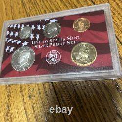 2002 S United States Mint ANNUAL 10 Coin SILVER Proof Set with Coins COA and Box