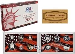 2002 Silver Proof Set, Box and COA #C02