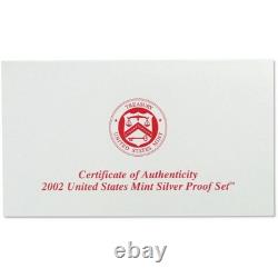2002 Silver Proof Set U. S. Mint Original Government Packaging OGP COA