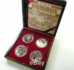 2003 BUSHRANGERS Fine Silver Proof Four 2oz Silver Coin Set