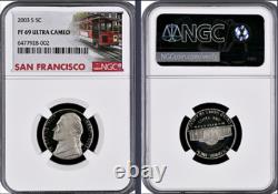 2003-S 10-coin Silver Proof Set NGC graded PF69 Ultra Cameo