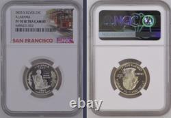 2003-S 10-coin Silver Proof Set NGC graded PF69 Ultra Cameo