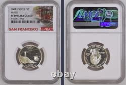 2003-S 10-coin Silver Proof Set NGC graded PF69 Ultra Cameo