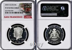 2003-S 10-coin Silver Proof Set NGC graded PF69 Ultra Cameo