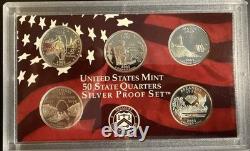 2003-S US Mint Silver Proof Set 10 Coins with COA & OGP