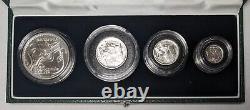 2003 Silver Proof Britannia Collection 4 Piece Set in Original Box and COA