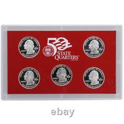 2003 US Mint Silver Proof set 90% state Quarters Kennedy (OGP) 10 coins