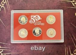 2003 United States Mint Silver Proof Set with State Quarters, Box & COA