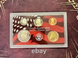2003 United States Mint Silver Proof Set with State Quarters, Box & COA