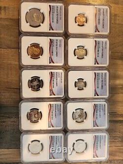 2003-s Clad Proof Set, Complete Multi Coin Set Of 10 Coins Ngc Pf69 Ultra Cameo