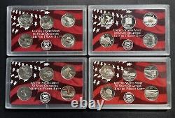 2004,05,06,07, United States Mint 50 State Quarters Silver Proof Set. WithOGP&COA