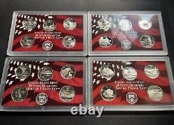 2004,05,06,07, United States Mint 50 State Quarters Silver Proof Set. WithOGP&COA