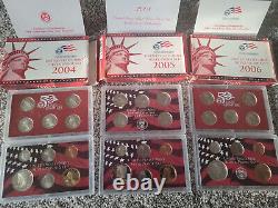 2004, 2005, 2006 U. S. Mint Silver Proof 3 Box Sets