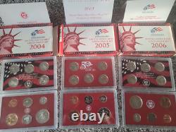 2004, 2005, 2006 U. S. Mint Silver Proof 3 Box Sets