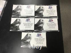 2004-2008 S Quarters Only Silver Proof Sets