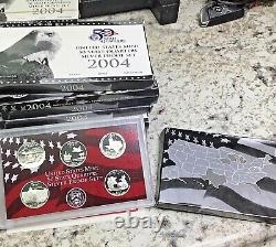 2004-2008 S Quarters Only Silver Proof Sets