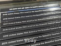 2004-2020 United States Silver Quarters Proof Set Lot with Boxes & COA's