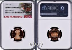 2004-S 11-coin Silver Proof Set NGC Graded San Francisco Trolley Car label