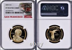 2004-S 11-coin Silver Proof Set NGC Graded San Francisco Trolley Car label