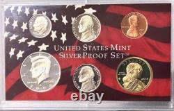 2004-S Complete SILVER Proof Set w Red Box & COA -41.625 grams/1.338 oz Silver