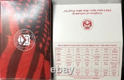 2004-S Complete SILVER Proof Set w Red Box & COA -41.625 grams/1.338 oz Silver