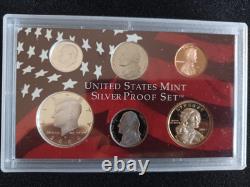 2004 S Complete Silver Proof Set with Red Box & COA 11 Coins uncirculated