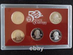 2004 S Complete Silver Proof Set with Red Box & COA 11 Coins uncirculated