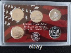2004 S Complete Silver Proof Set with Red Box & COA 11 Coins uncirculated