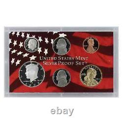 2004 S Partial PROOF SILVER COIN SET NO QUARTERS, 6 COINS, No BOX/COA