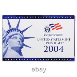 2004 S Proof Set 10 Pack Nice Original Boxes & COAs US Mint 110 Coin Lot