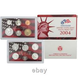 2004 Silver Proof Set U. S. Mint Original Government Packaging OGP COA