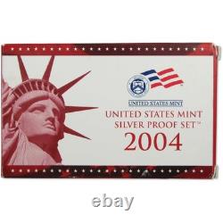 2004 Silver Proof Set U. S. Mint Original Government Packaging OGP COA