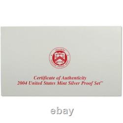 2004 Silver Proof Set U. S. Mint Original Government Packaging OGP COA