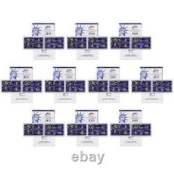 2005 S Proof Set 10 Pack Nice Original Boxes & COAs US Mint 110 Coin Lot