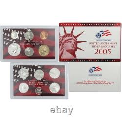 2005 Silver Proof Set U. S. Mint Original Government Packaging OGP COA