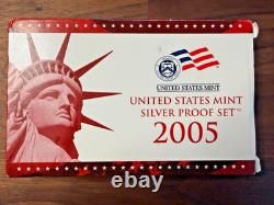 2005 Silver Proof Set U. S. Mint Original Government Packaging OGP COA
