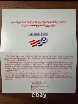2005 Silver Proof Set U. S. Mint Original Government Packaging OGP COA