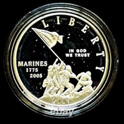 2005 US Mint American Legacy Collection-Marine Corp Commemorative 90% Silver $